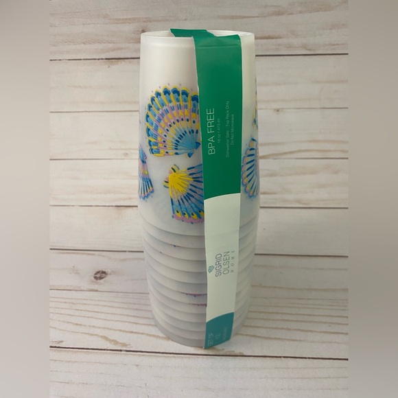 Sigrid Olsen Other - Pack Of 12 New Sigrid Olsen Seashell Reusable Tumblers Cups 16 oz BPA Free